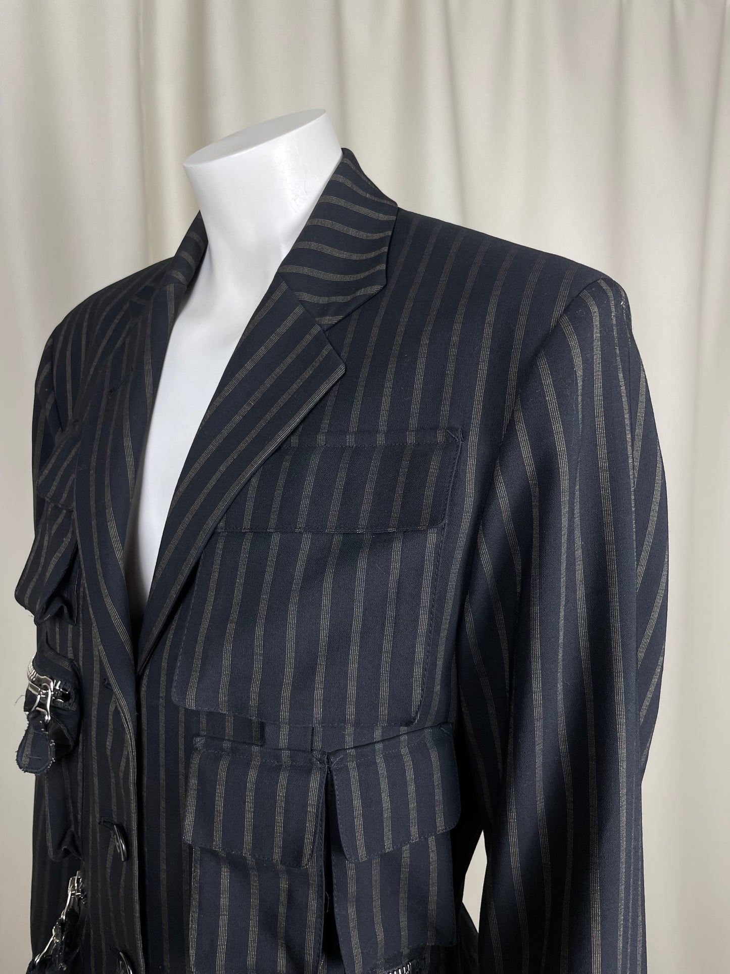 Jean Paul Gaultier S/S 1996 Cargo Pinstripe Set (M)