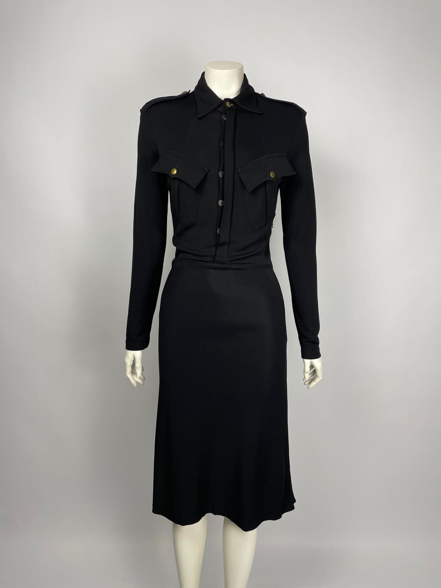 Jean Paul Gaultier 1990’s military maxi dress.