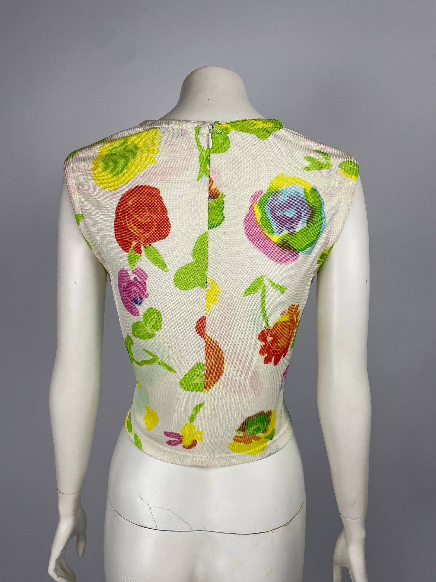 Gianni Versace Couture S/S 1996 Flower Print Top