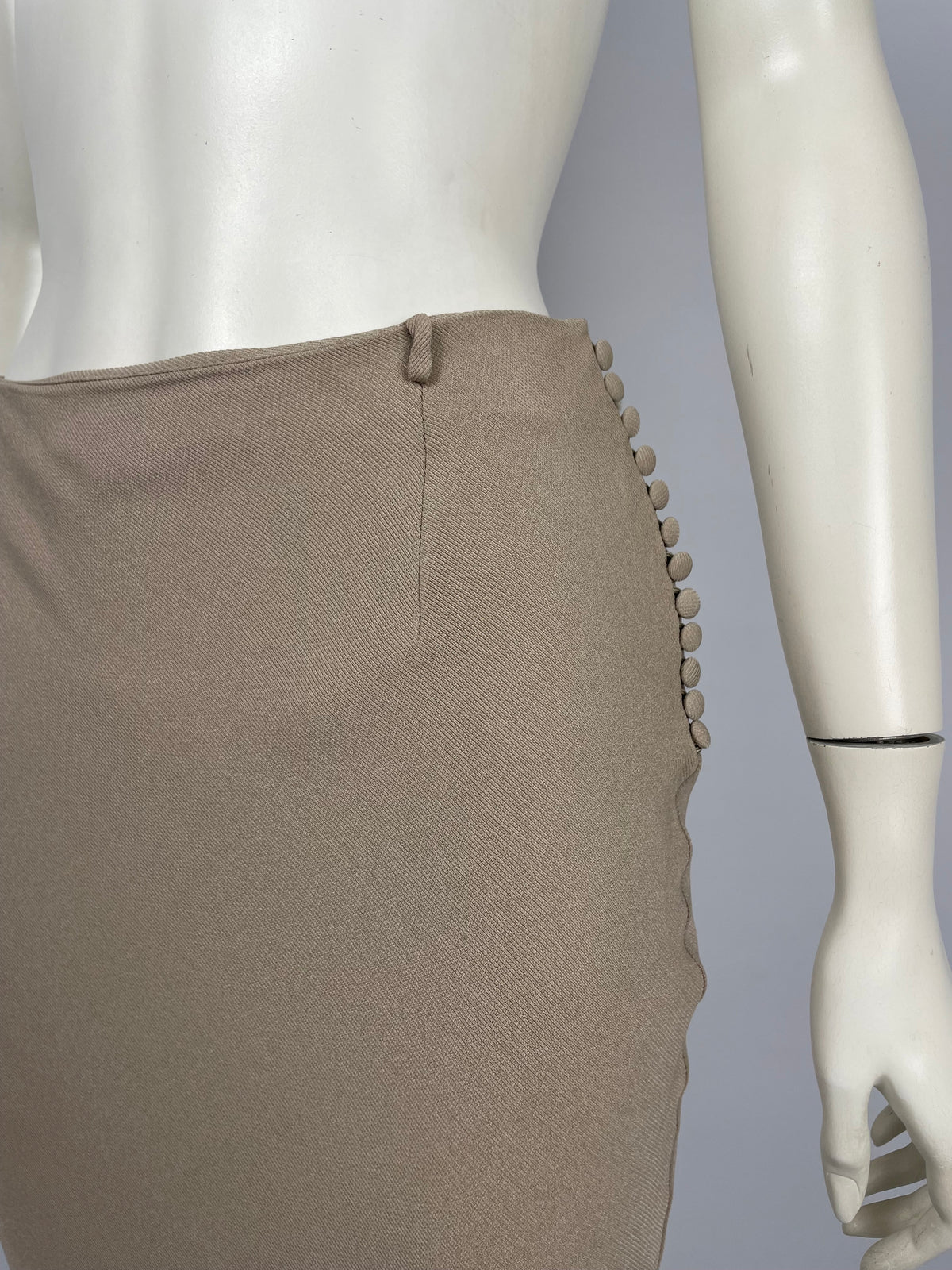 Dior by John Galliano S/S 2001 beige midi skirt
