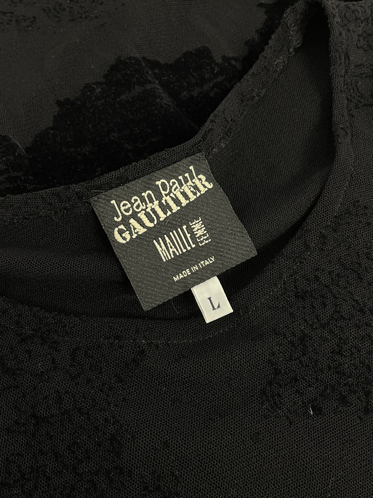 Jean Paul Gaultier 1990's 3/4 sleeves lace mesh maxi dress