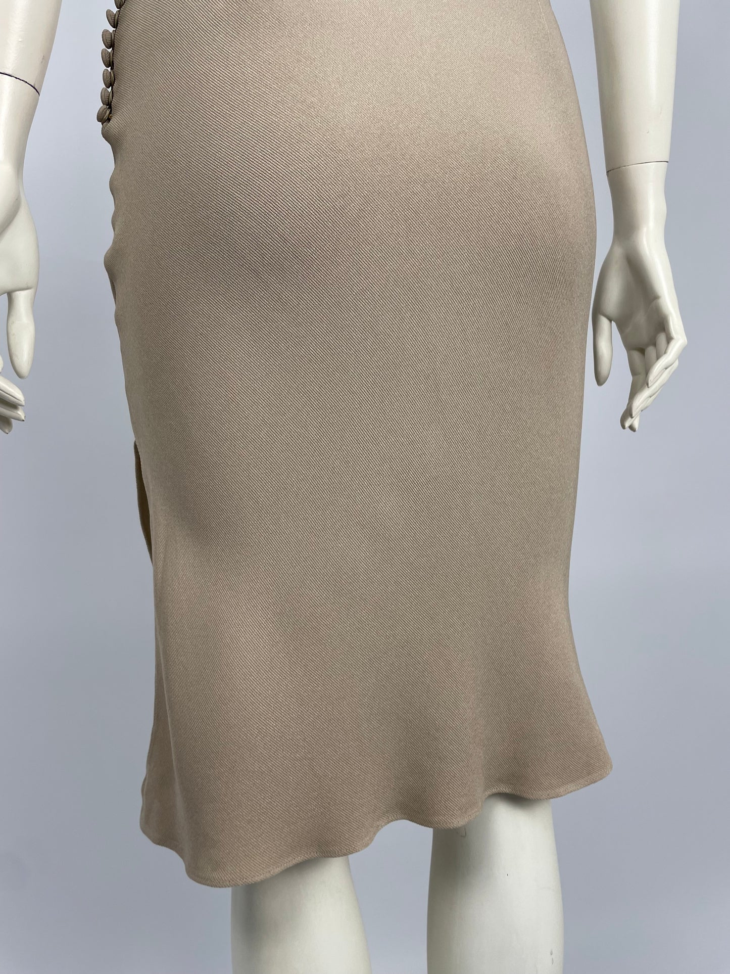 Dior by John Galliano S/S 2001 beige midi skirt