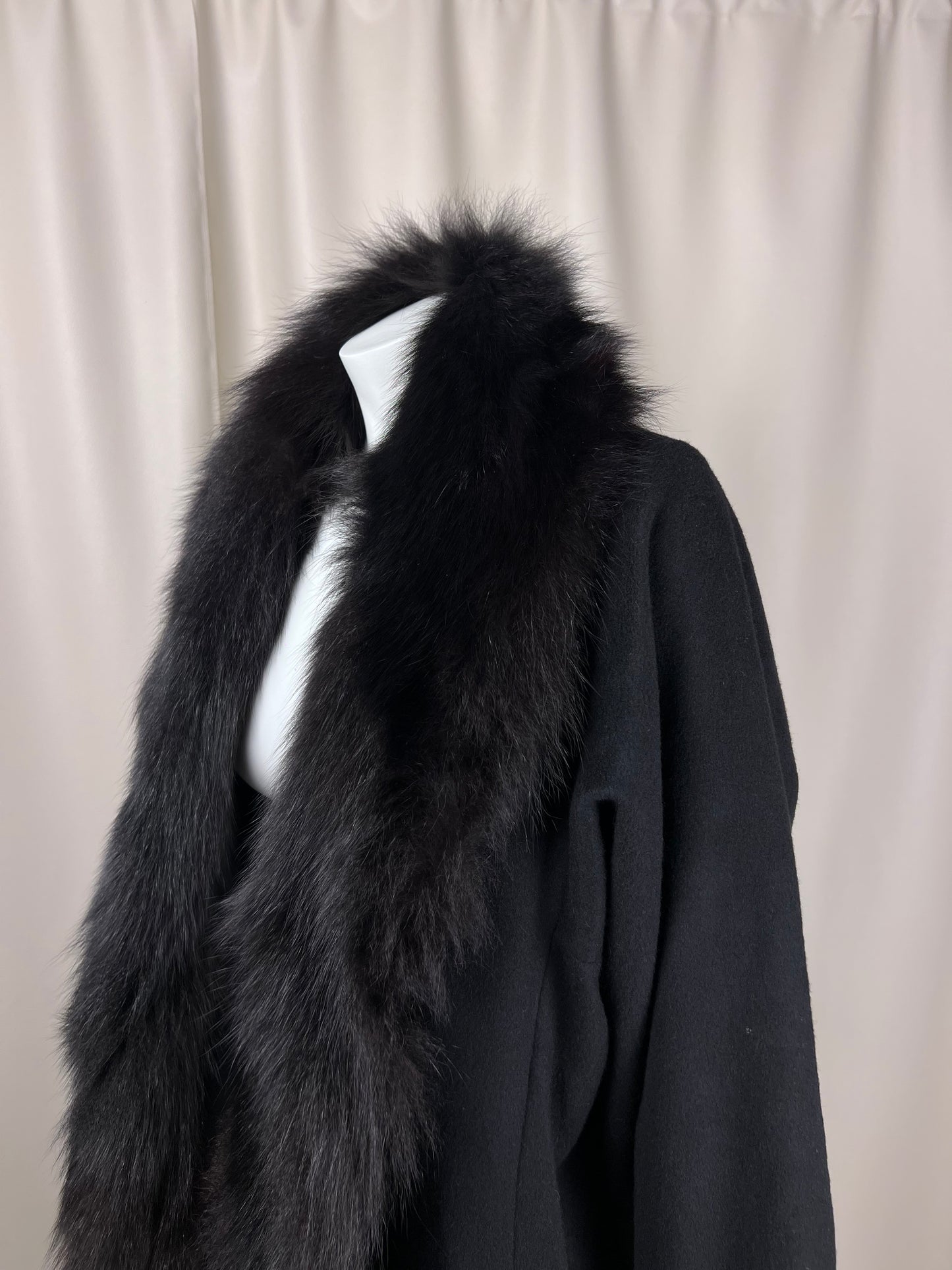 Plein Sud F/W 2004 Fox Fur Cashmere Coat (M)