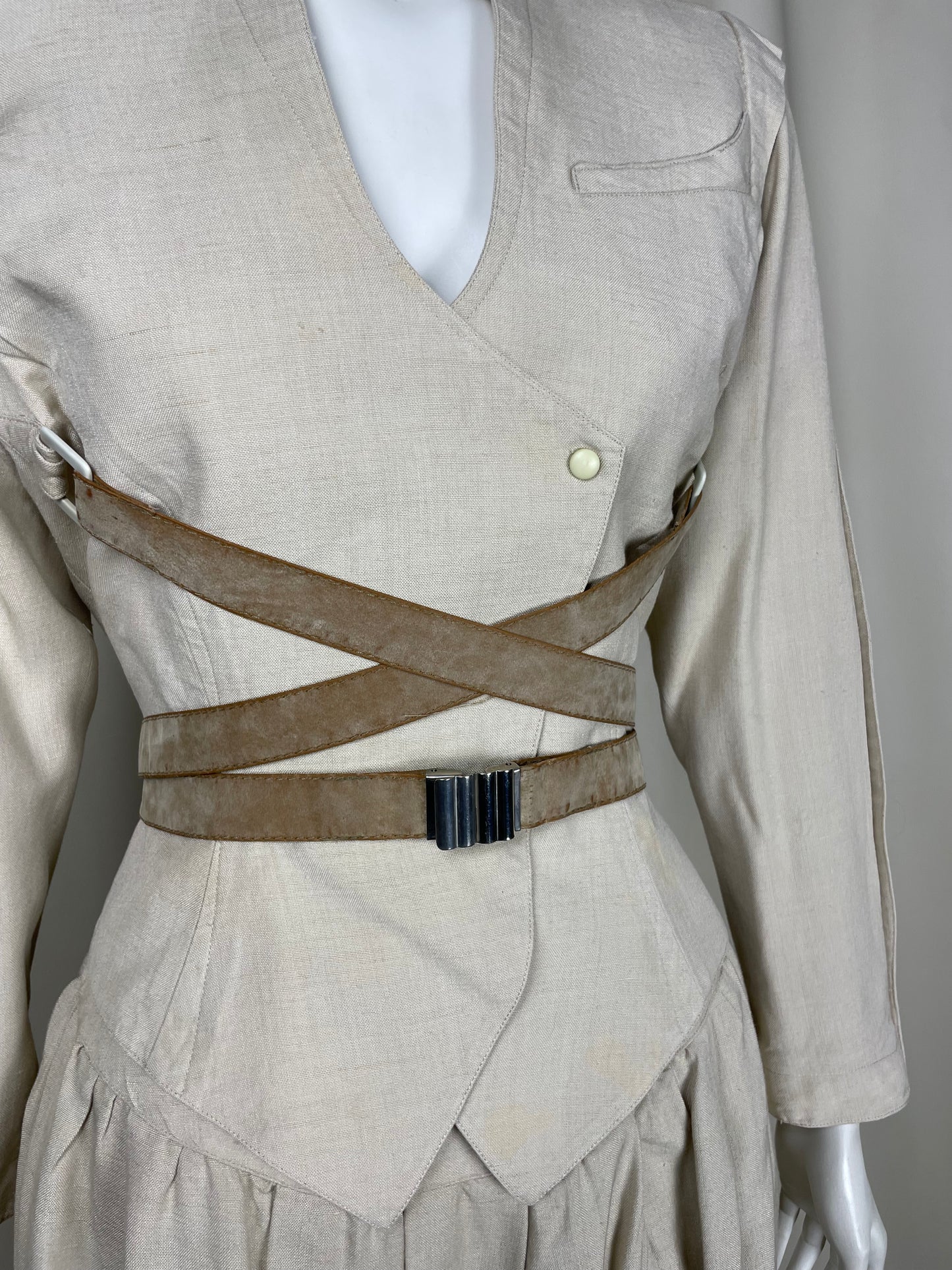 Thierry Mugler 1990’s Beige Bondage Space Suit (M)