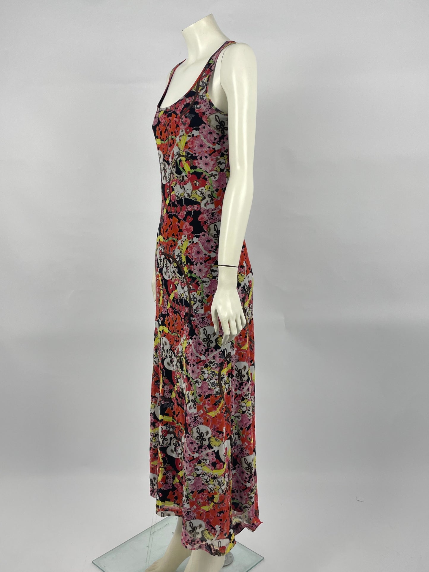 Christian Lacroix 1990’s Printed mesh dress