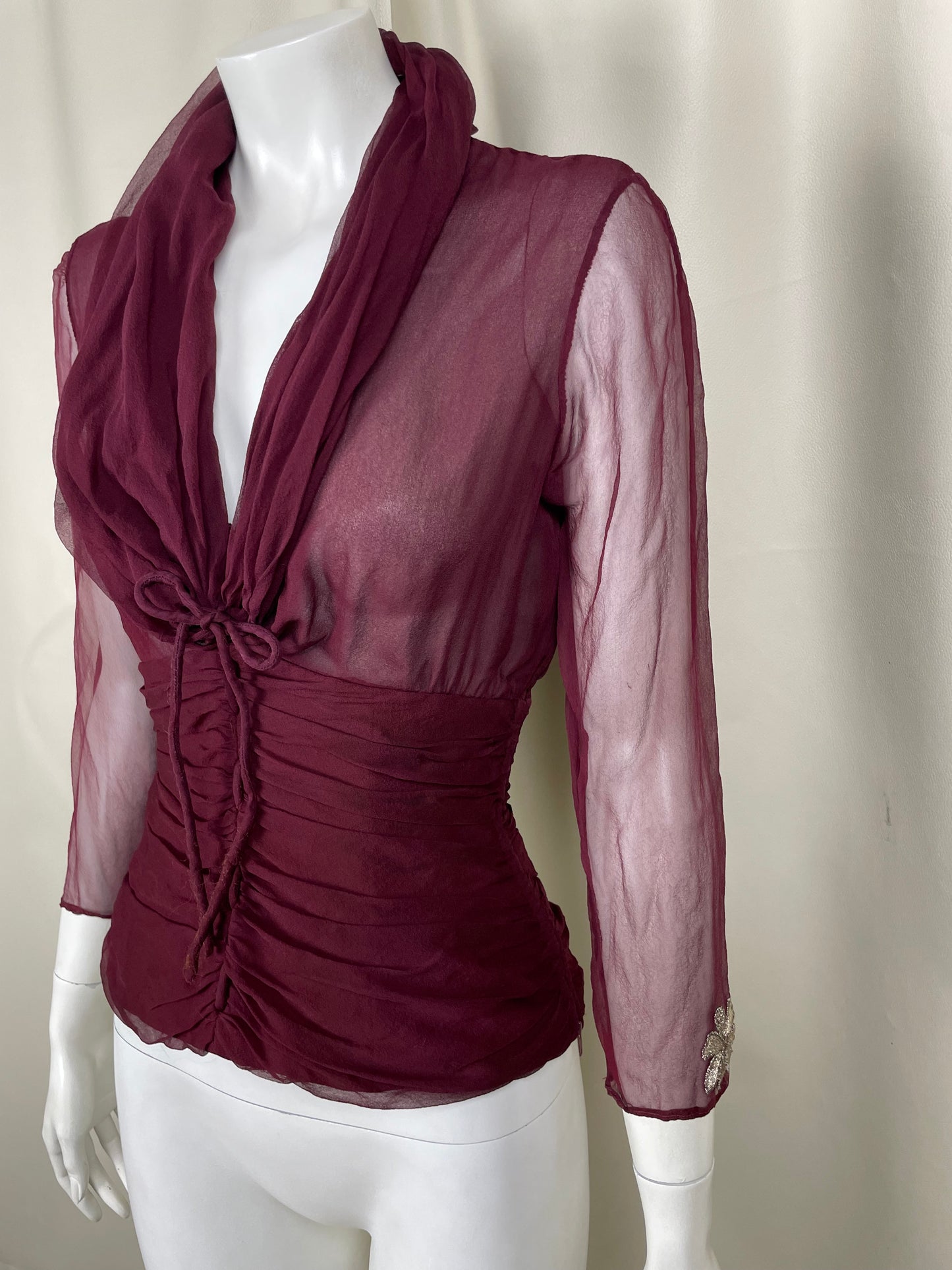 Chloe 1990’s Silk Pleats Blouse (S)