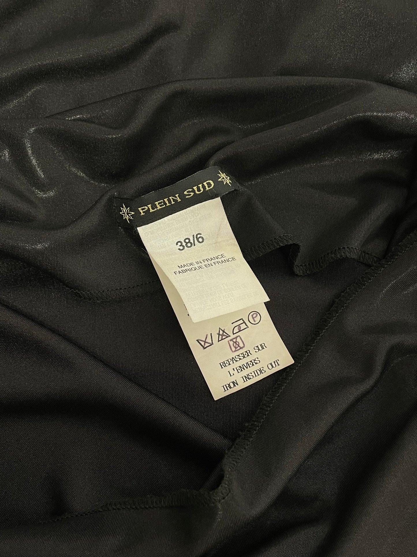 Plein Sud 1990’s Glittery bondage maxi dress