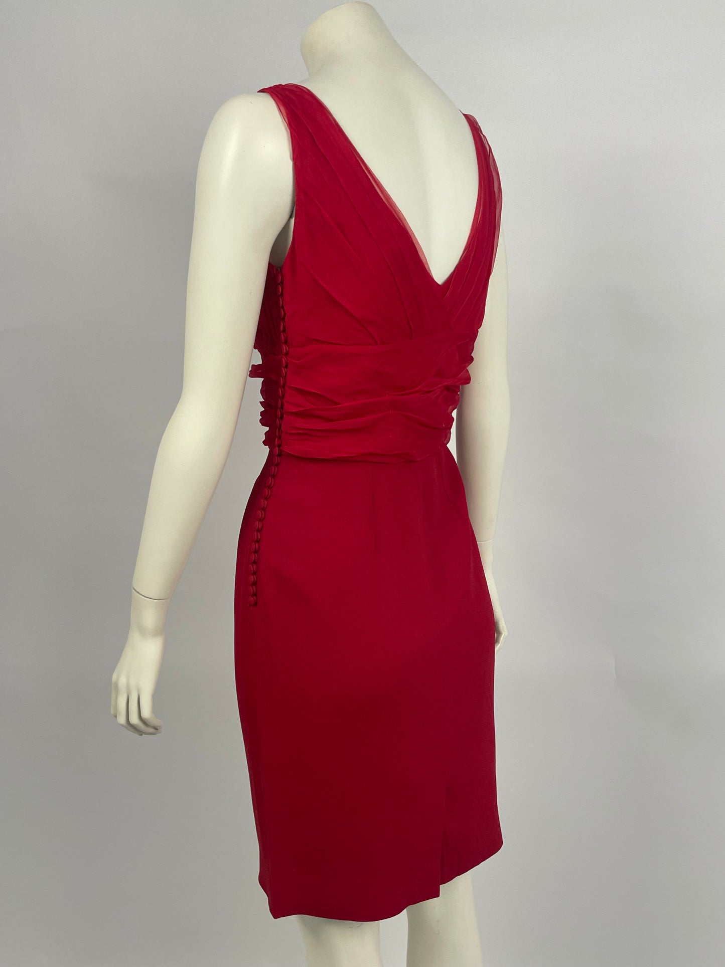 Dior Cruise 2011 red tulle top dress