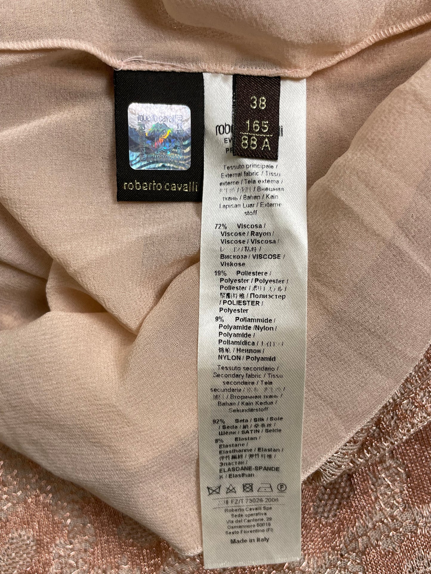 Roberto Cavalli 2000’s Pink Lace Dress (S)