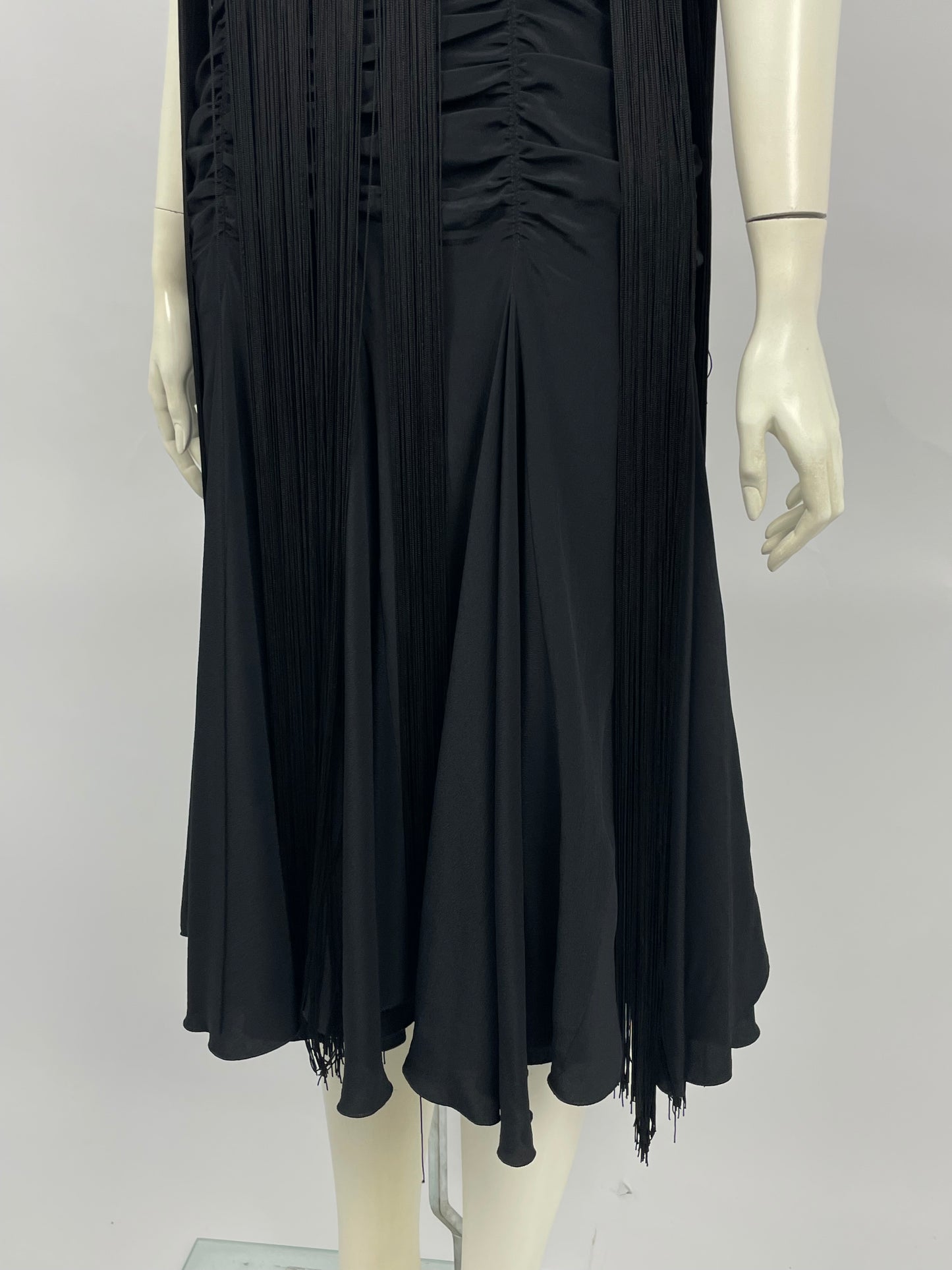 Emporio Armani 1990’s Fringes Gathered dress