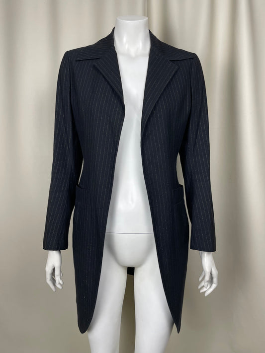 Yohji Yamamoto Pinstripe Long Blazer (M)