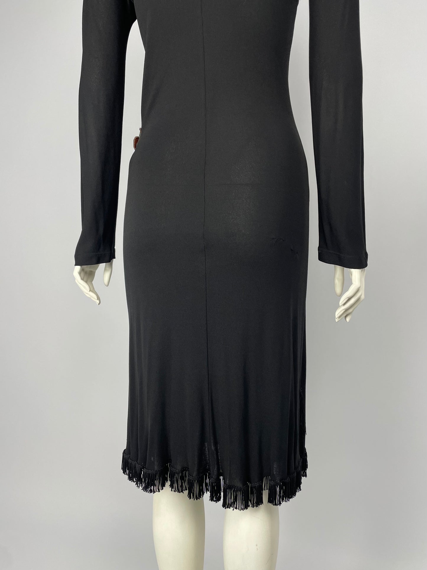 Jean Paul Gaultier 2000’s fringes belt maxi dress.