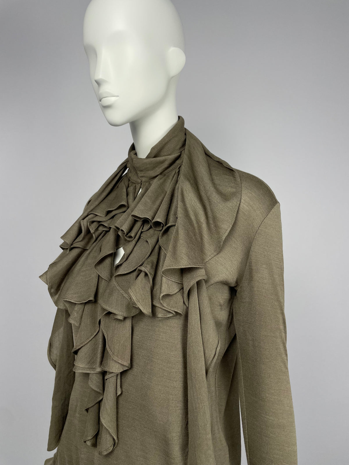 Ralph Lauren 2000's silk ruffle blouse