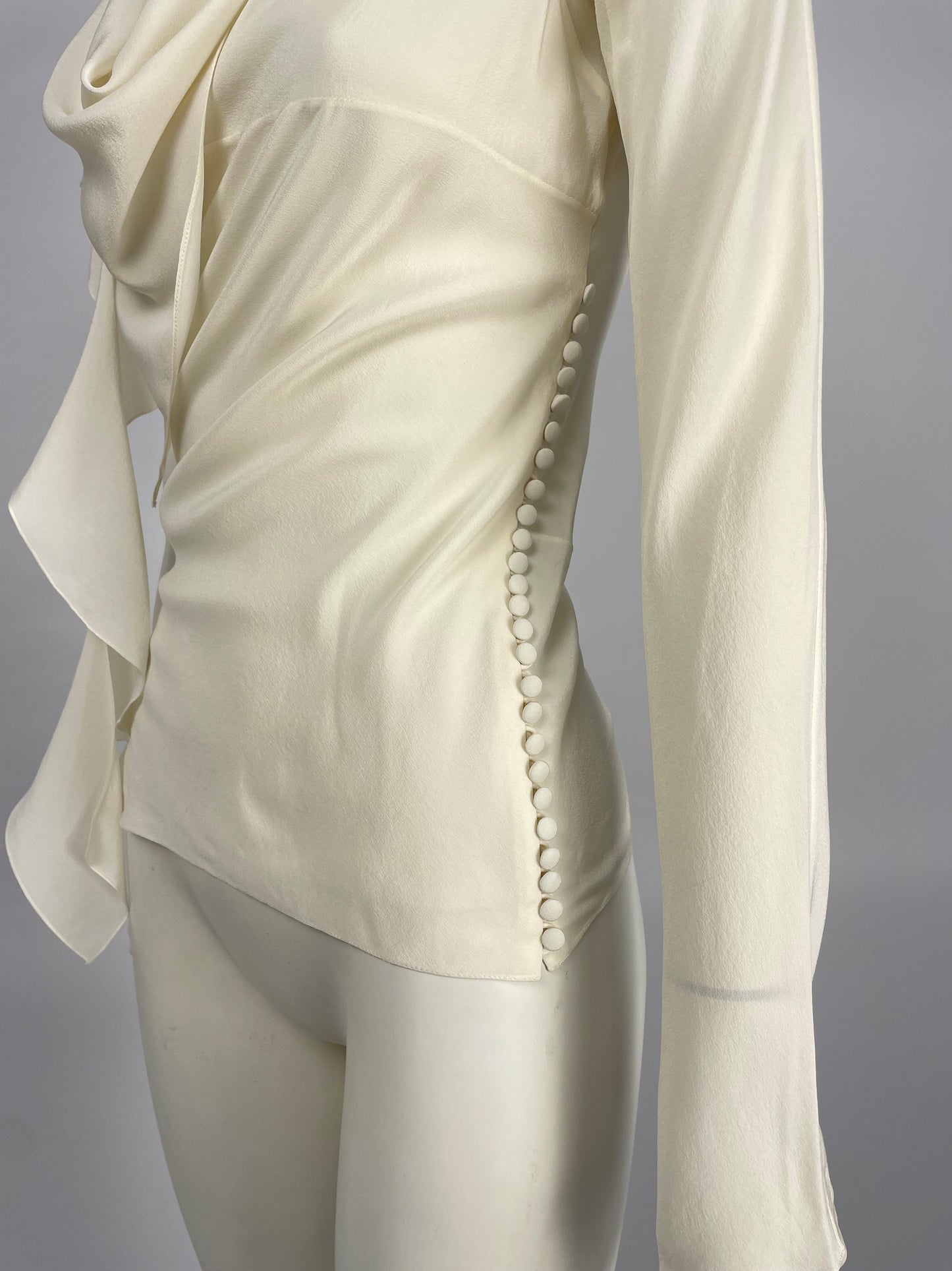 Dior by John Galliano S/S 2006 silk ruffle blouse
