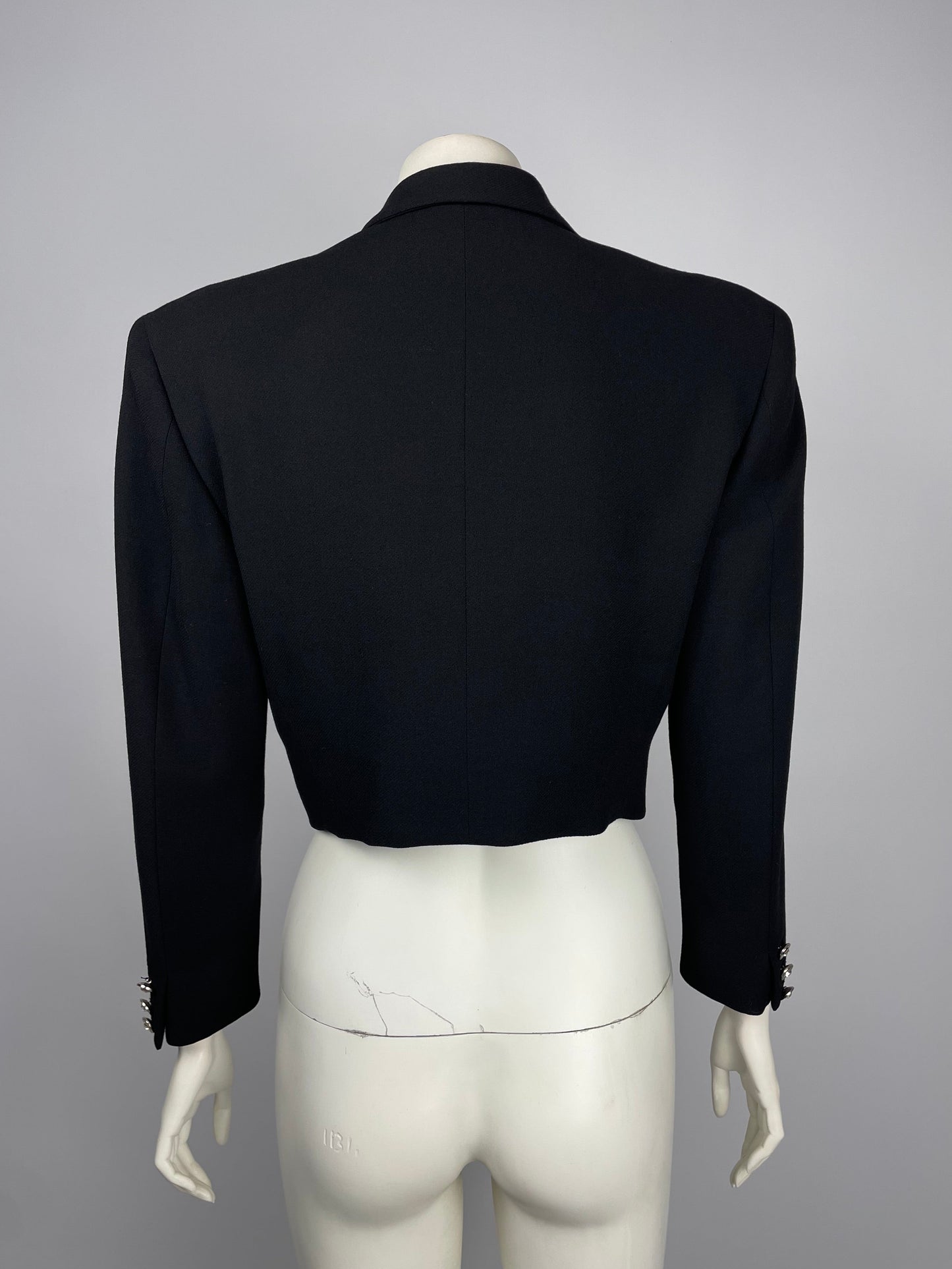 Gianni Versace S/S 1989 Cropped Tuxedo Blazer