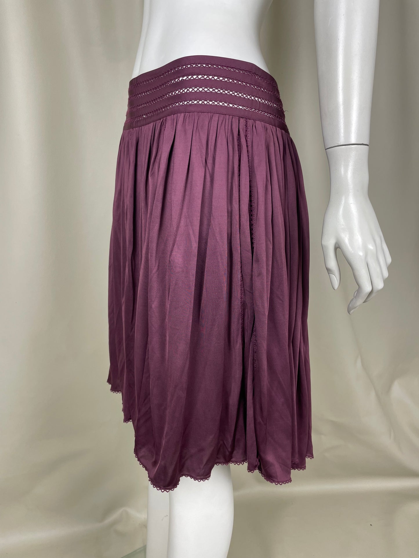 Louis Vuitton Silk Heavyweight Skirt (L)