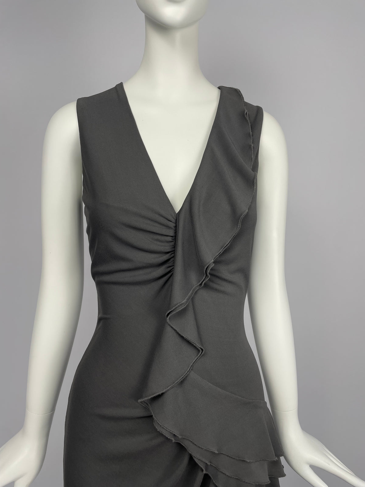 Blumarine 2000's flared ruffled dress