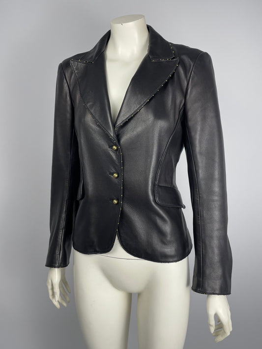 Roberto Cavalli F/W 2004 leather studded jacket. &nbsp;