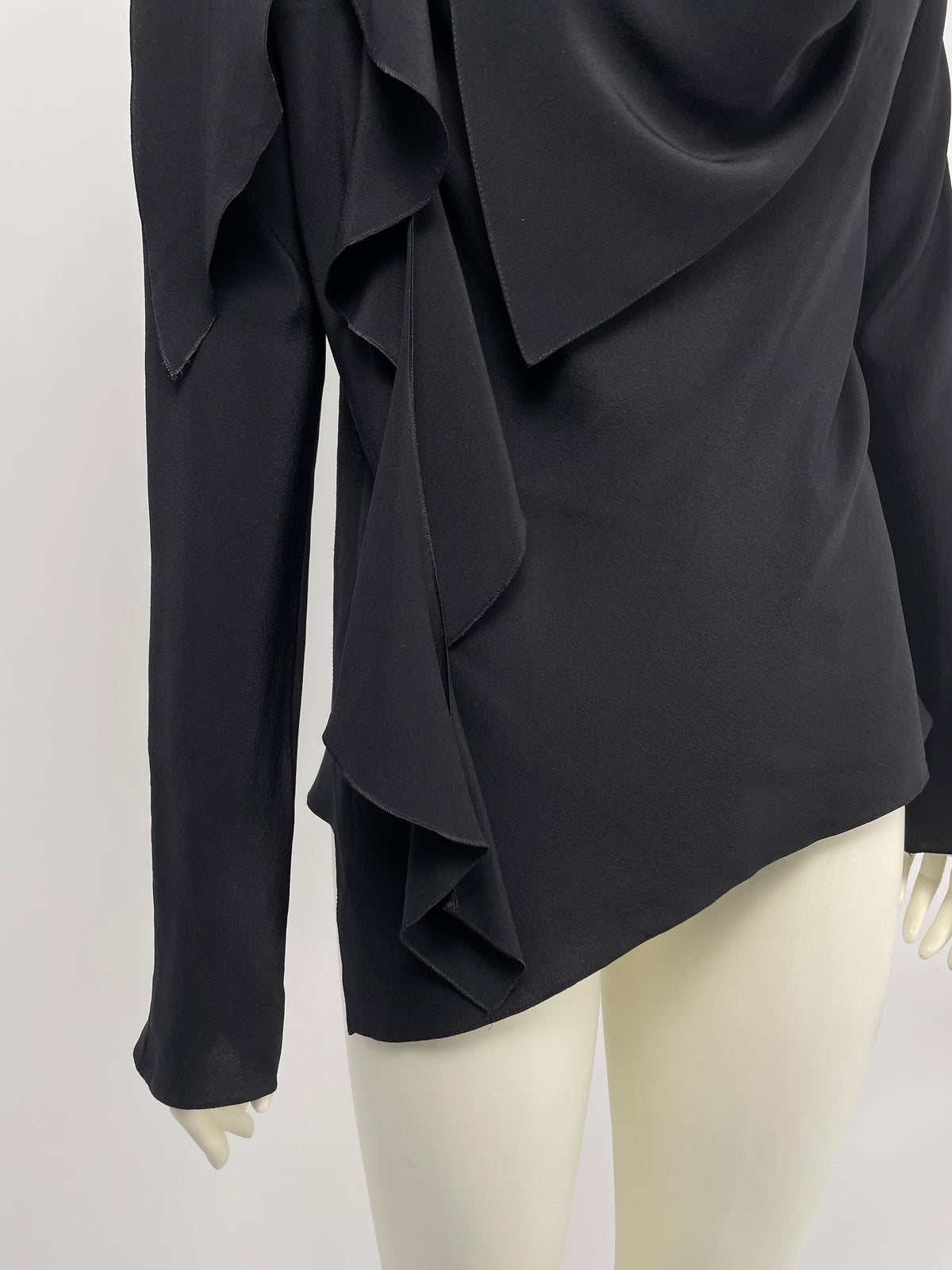 Dior by John Galliano S/S 2006 asymmetrical silk top.