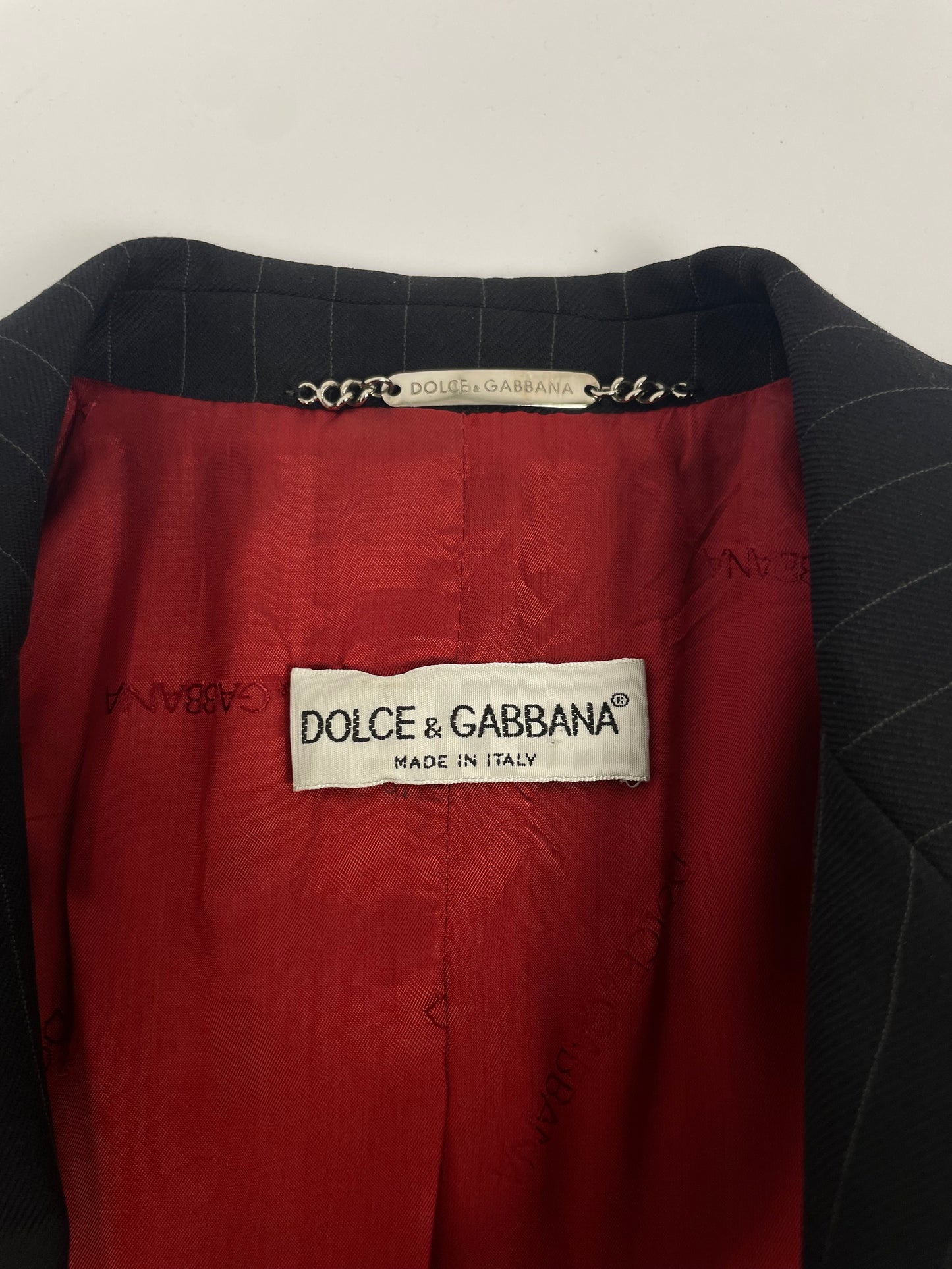Dolce & Gabbana F/W 1997 Pinstripe Tailored Coat
