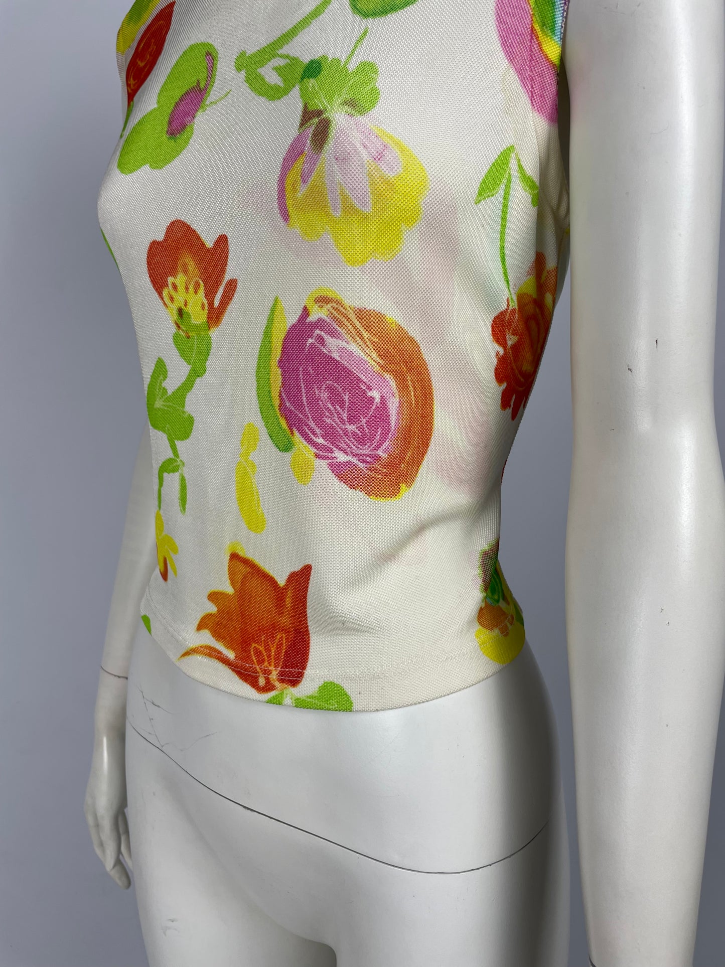 Gianni Versace Couture S/S 1996 Flower Print Top