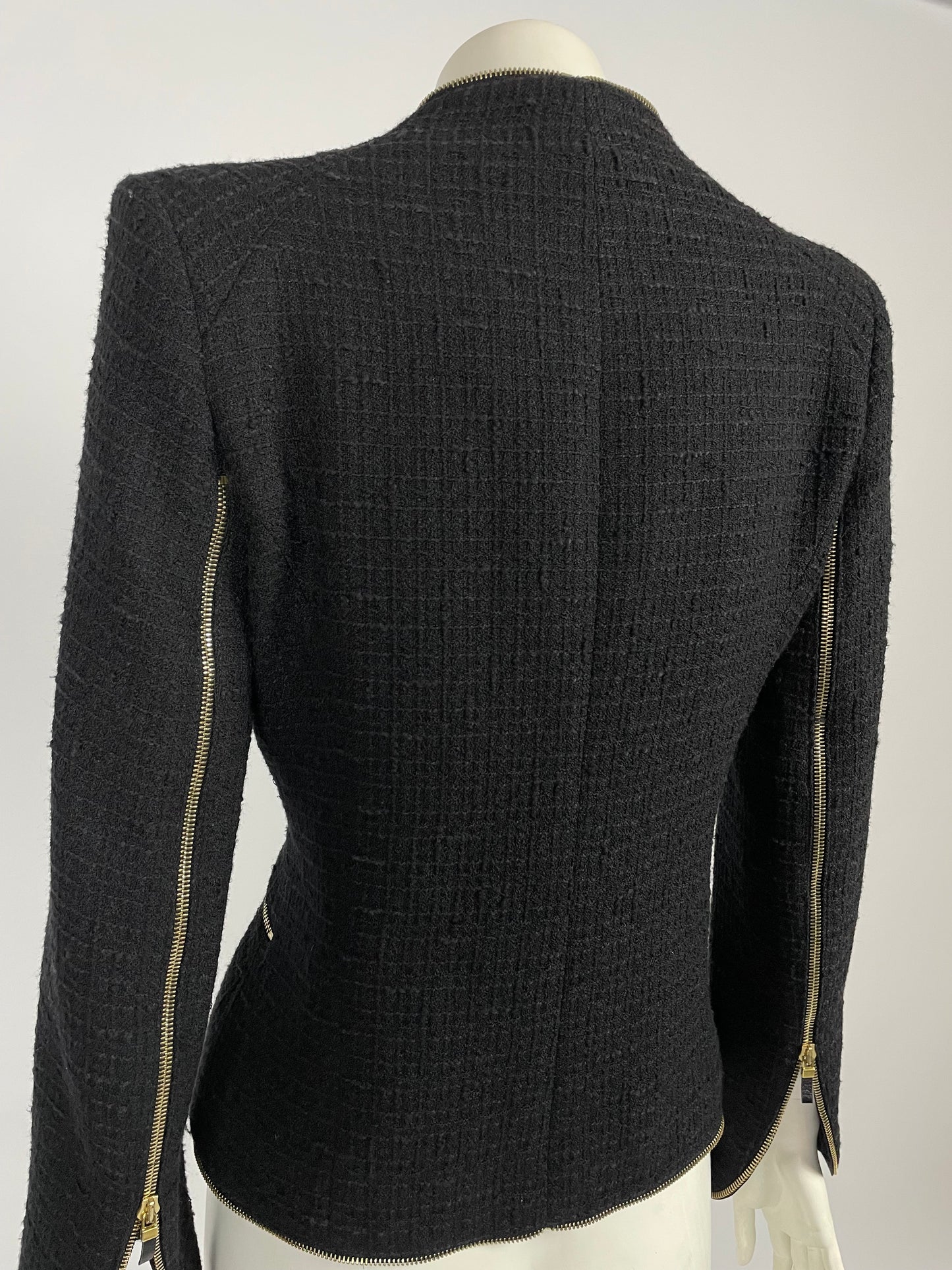 Alexander McQueen F/W 2003 Tweed Zipper blazer
