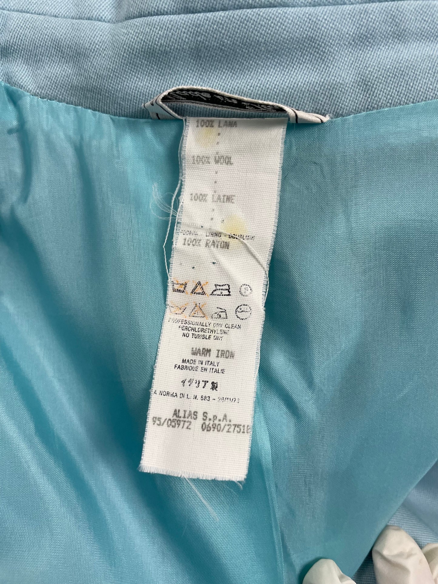 Gianni Versace Couture F/W 1995 Pastel Blue Suit