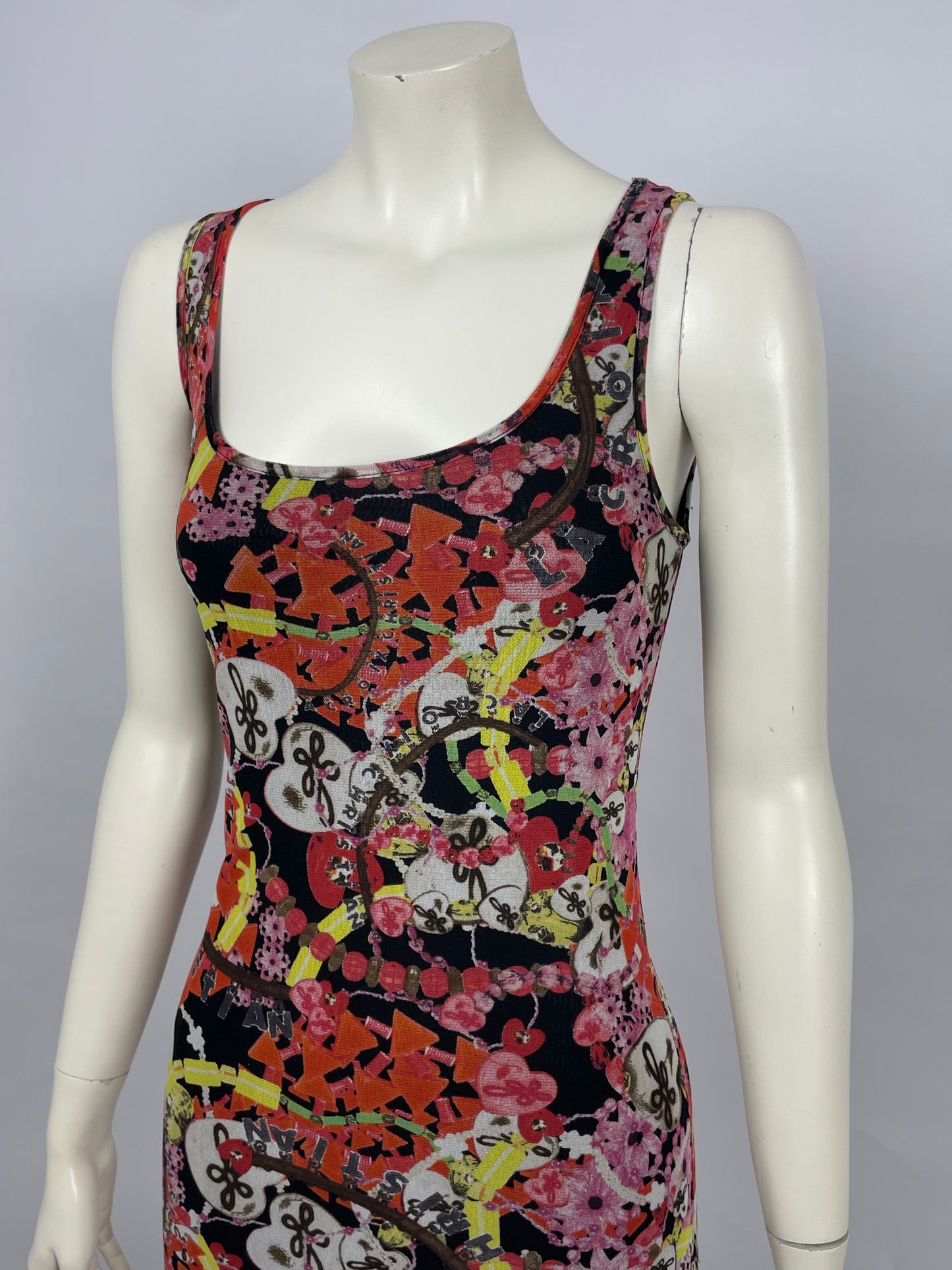 Christian Lacroix 1990’s Printed mesh dress