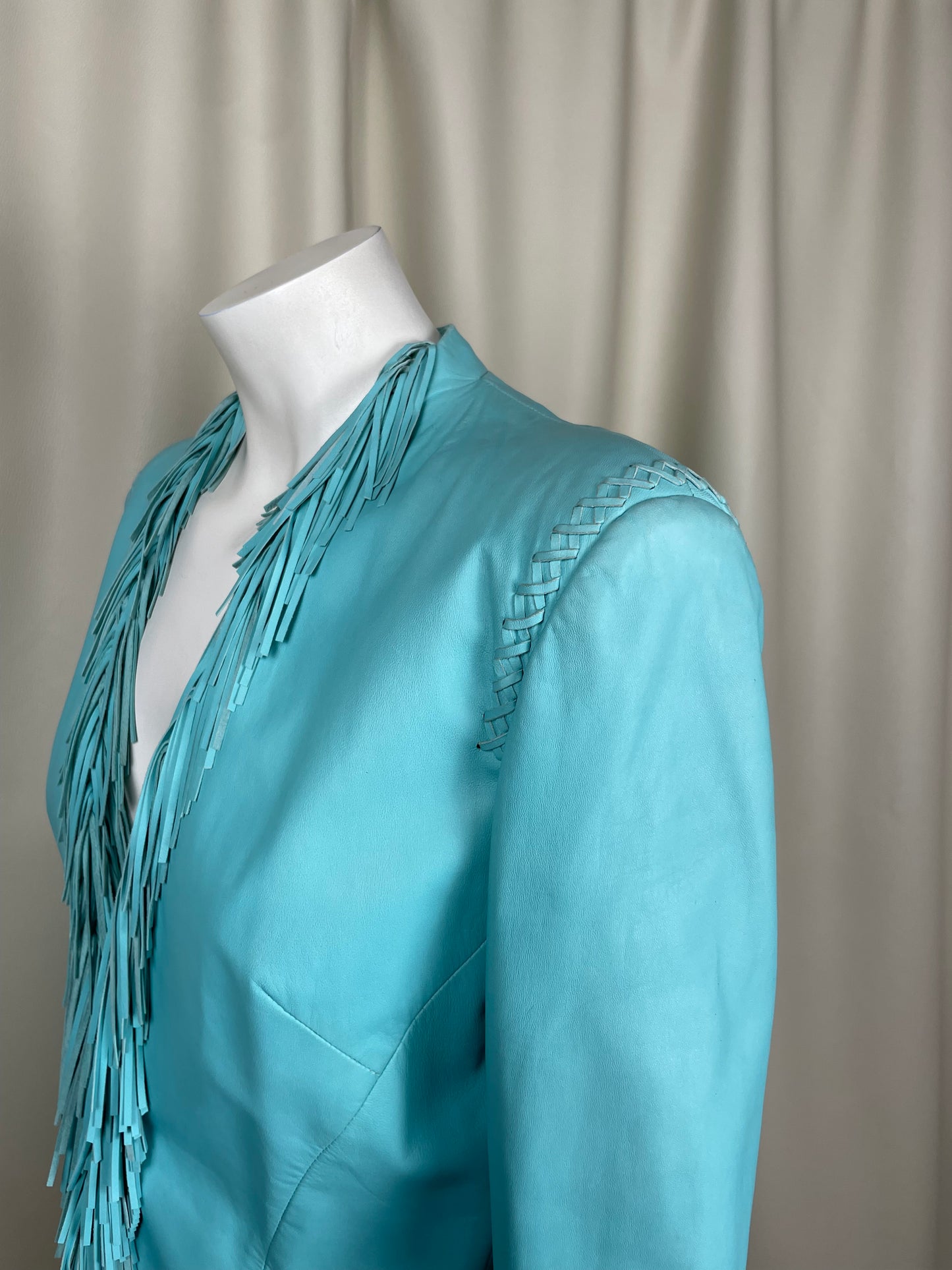 Gianni Versace S/S 2002 Fringes Leather Blazer (M)