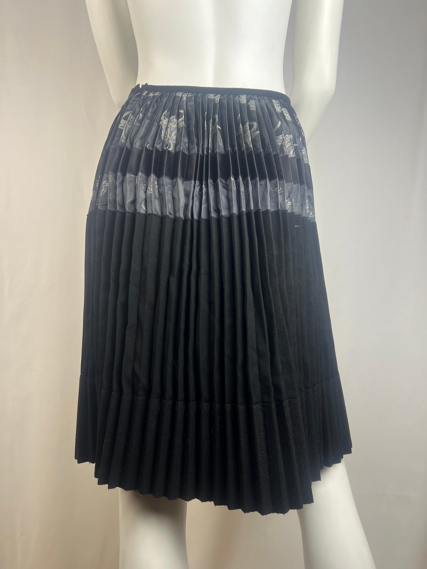 Jean Paul Gaultier Bull Print Pleated Skirt (S)