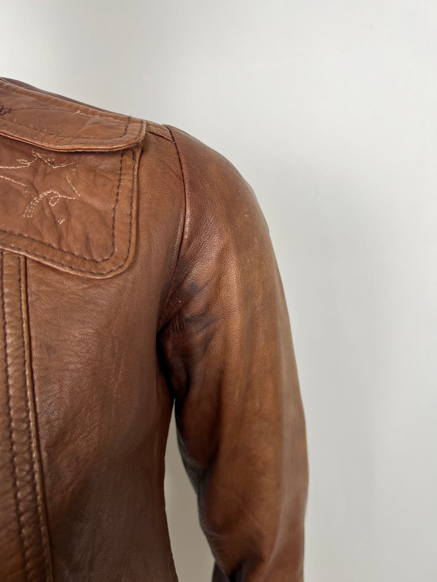 Marithé + François Girbaud Leather Jacket (S)