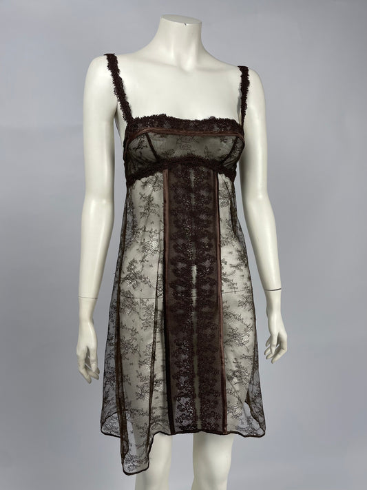Dior by John Galliano 2000’s lingerie mini dress