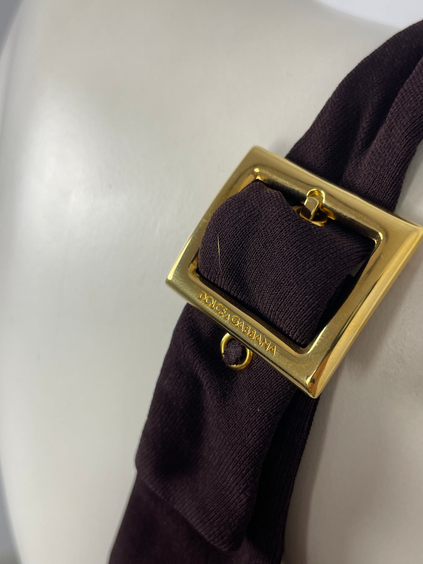 Dolce & Gabbana 1990’s V-Neckline buckle dress