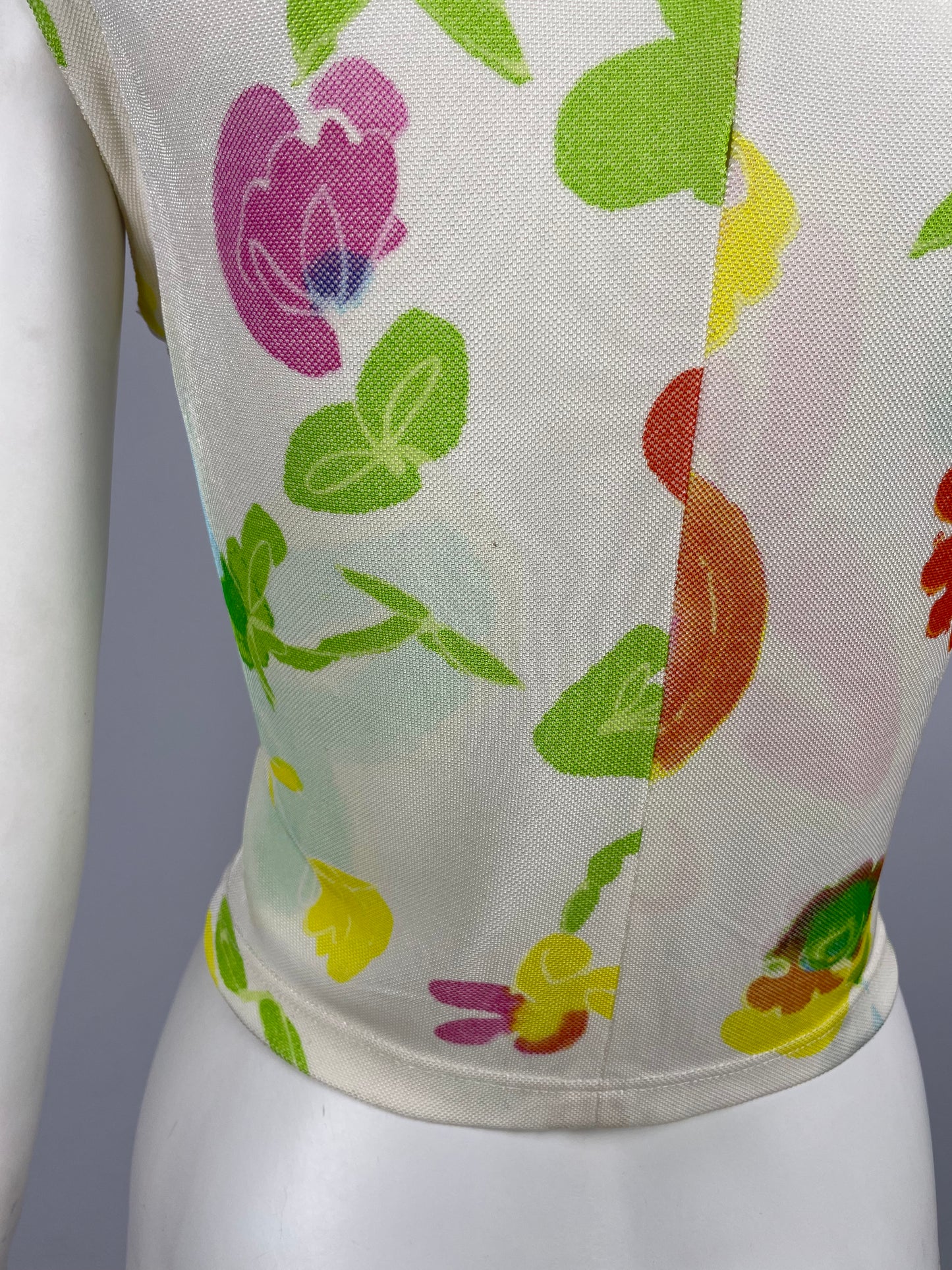 Gianni Versace Couture S/S 1996 Flower Print Top