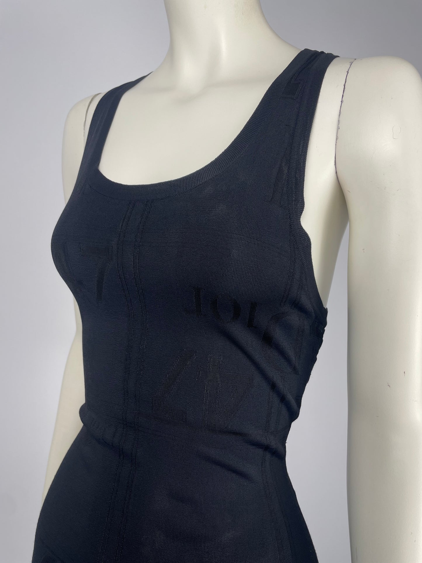 Dior by John Galliano S/S 2004 printed heavy knit dress.