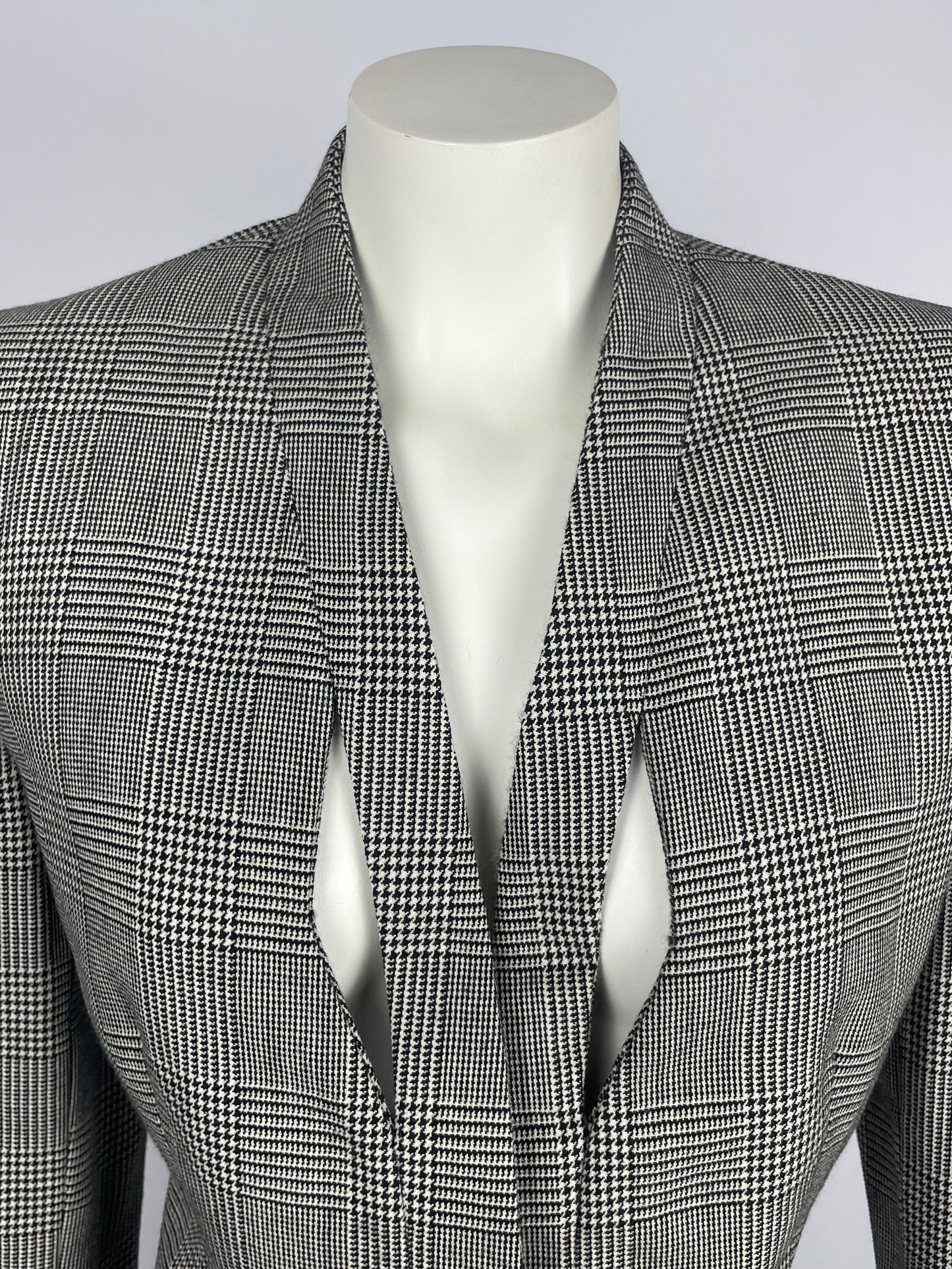 Gianni Versace F/W 1989 Houndstooth Cropped Blazer