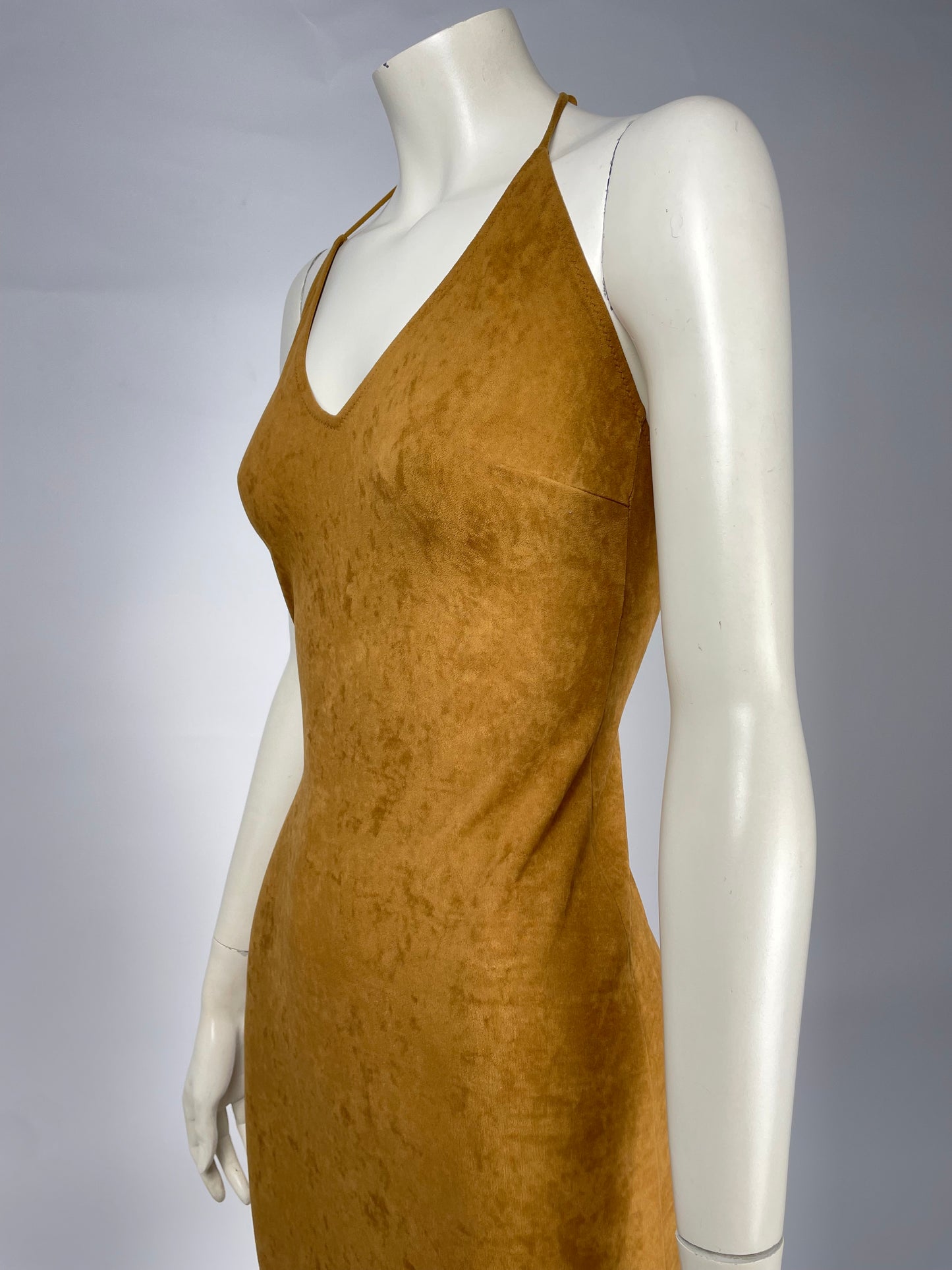 Gai Mattiolo 1990’s velour halter neck dress