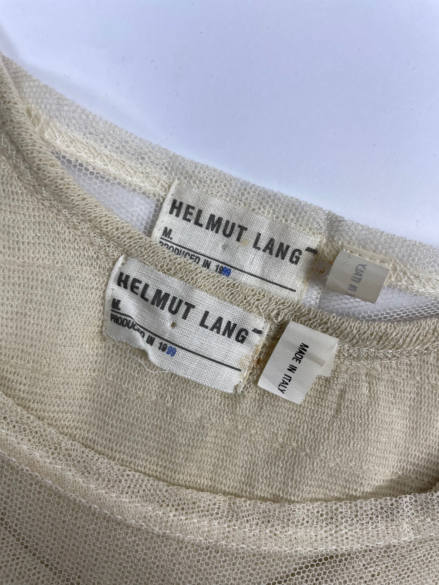 Helmut Lang S/S 1999 Mesh Twin Set