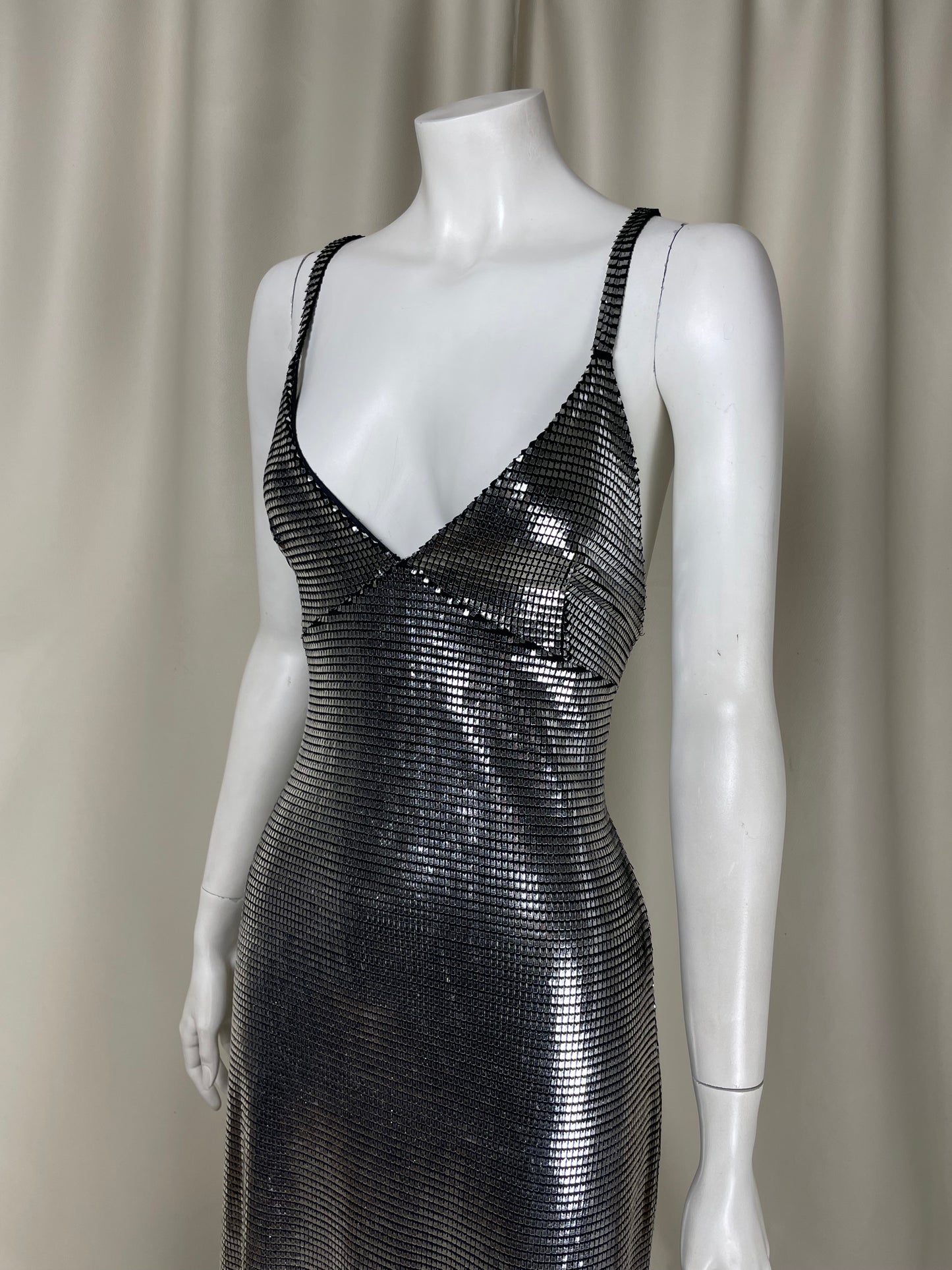 Paco Rabanne F/W 1995 Metallic Dress