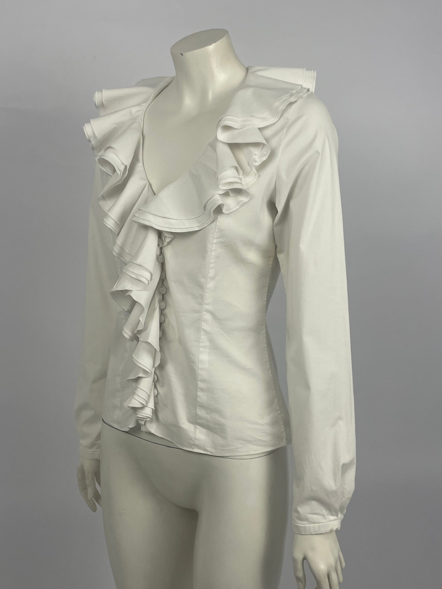 Dior by John Galliano F/W 2008 ruffled white chemise