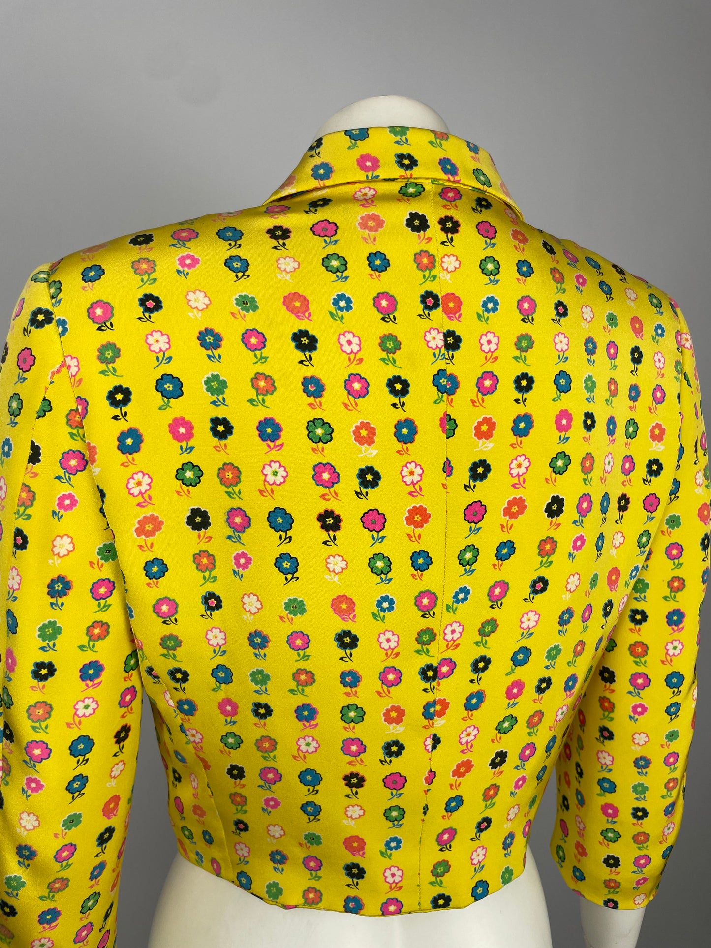 Gianni Versace S/S 1993 Flower Print Cropped blazer