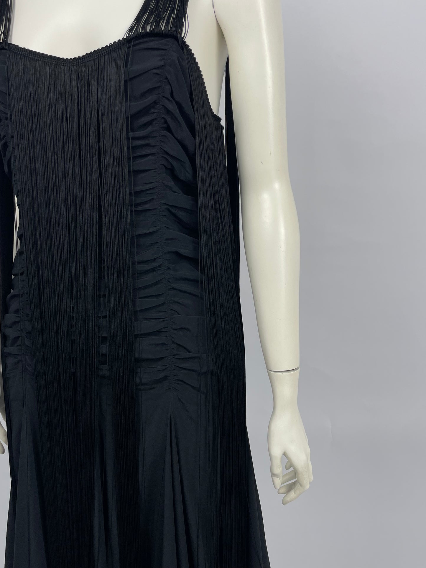 Emporio Armani 1990’s Fringes Gathered dress