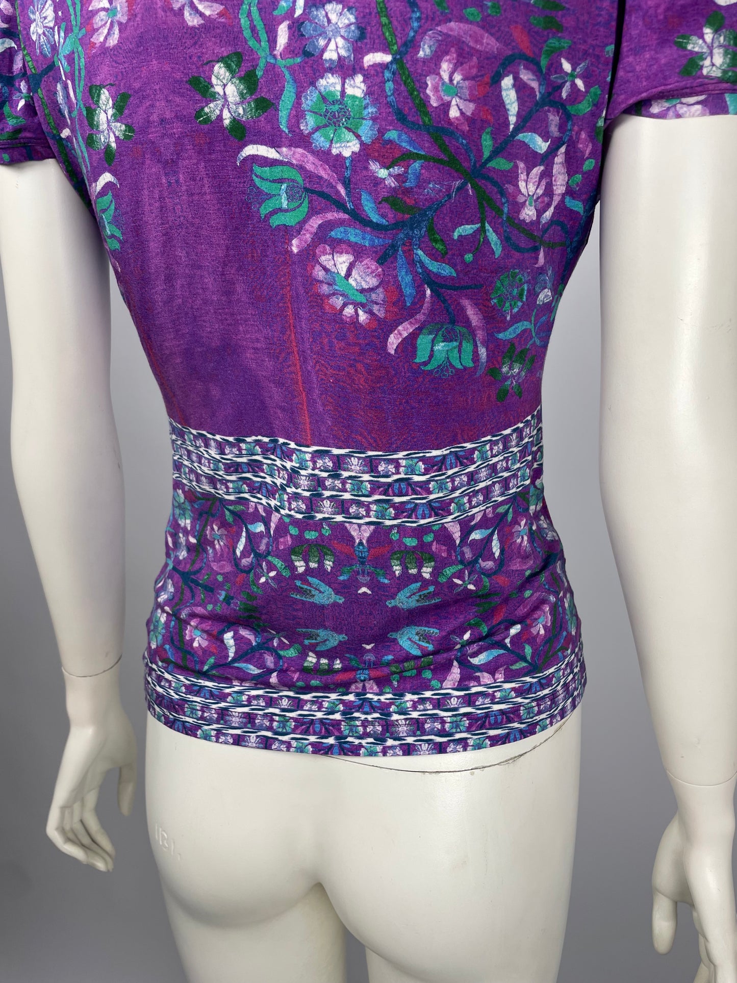 Roberto Cavalli 2008 flower print scarf blouse