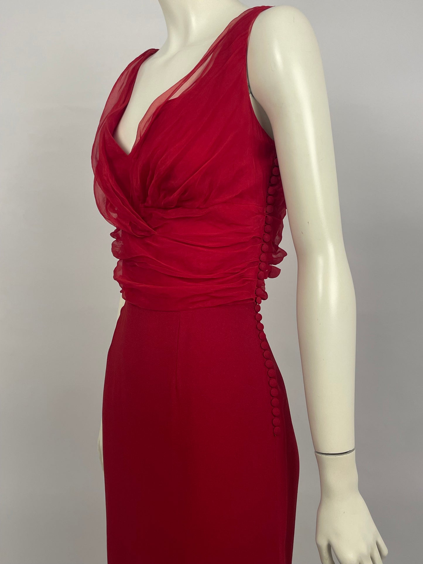 Dior Cruise 2011 red tulle top dress