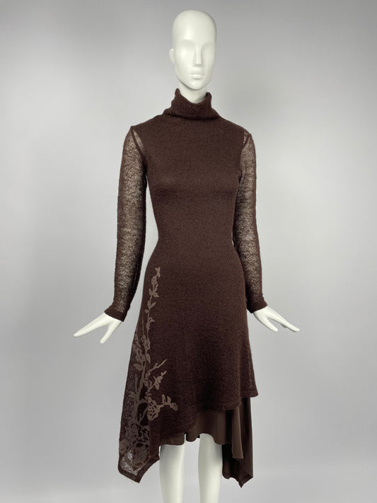 Plein Sud 1990’s double layer knit maxi dress