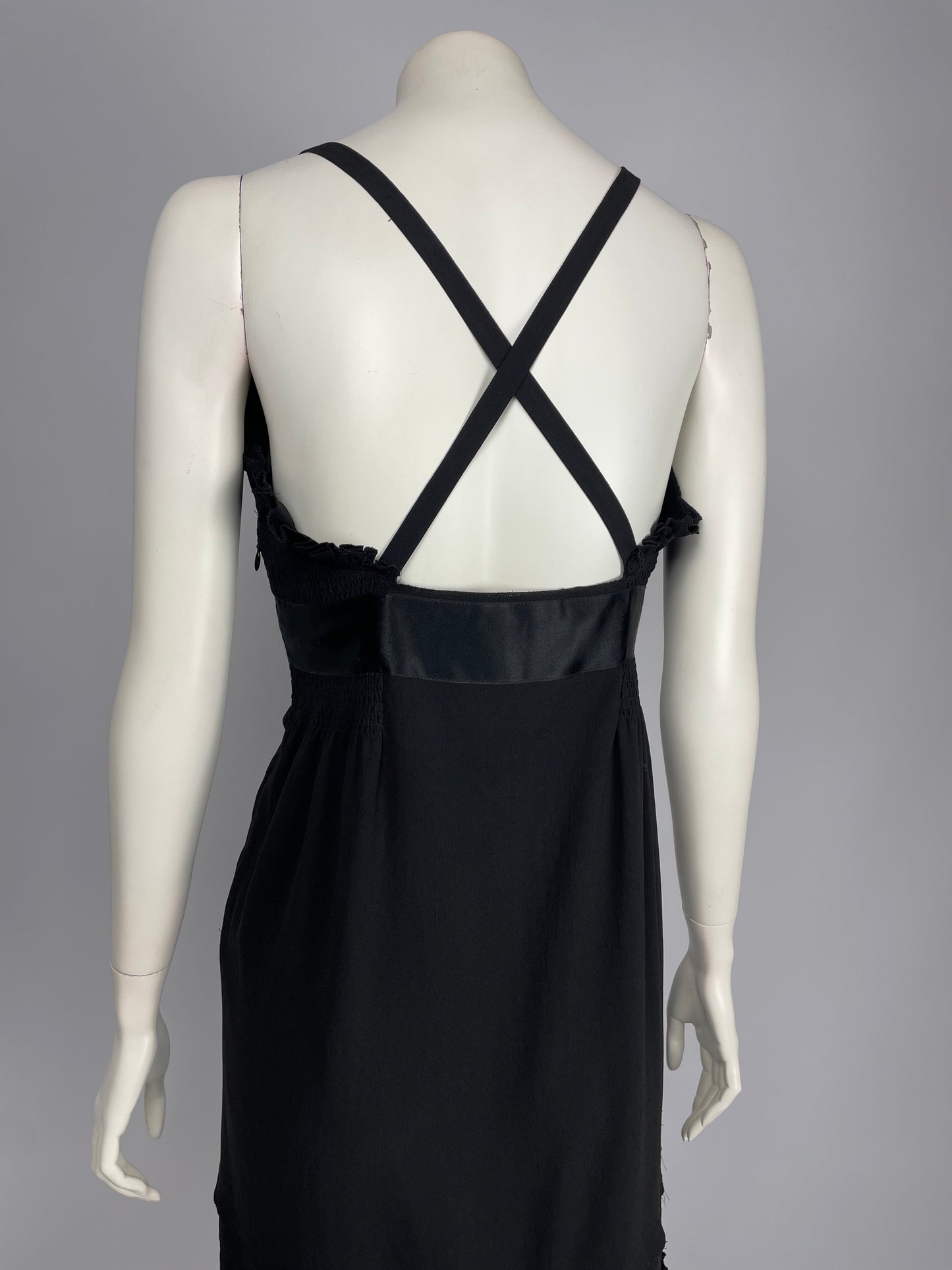 Prada black ruffle dress