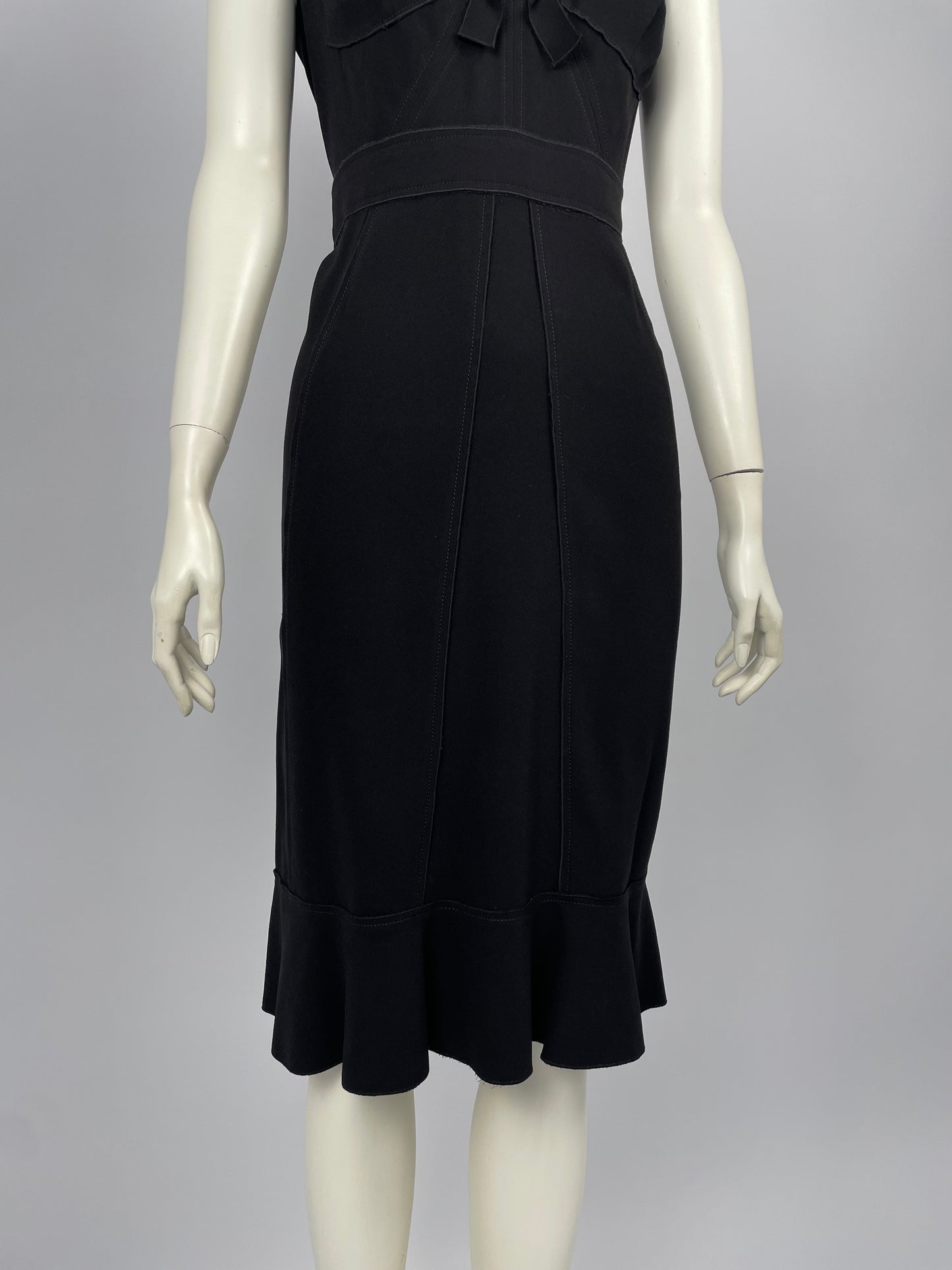 Prada 2008 V - neck deconstructed dress.