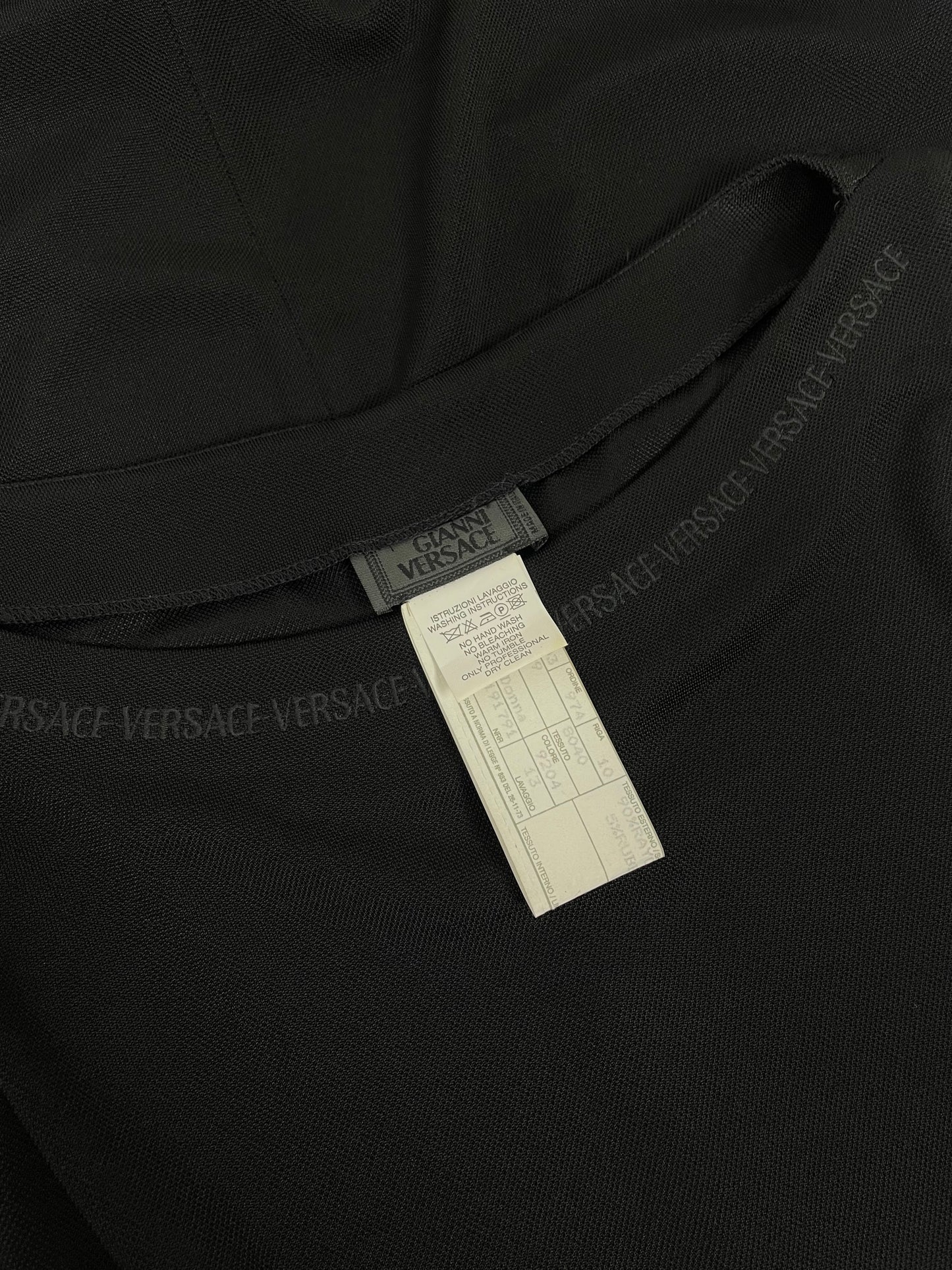Gianni Versace early 2000’s knit maxi dress logo.