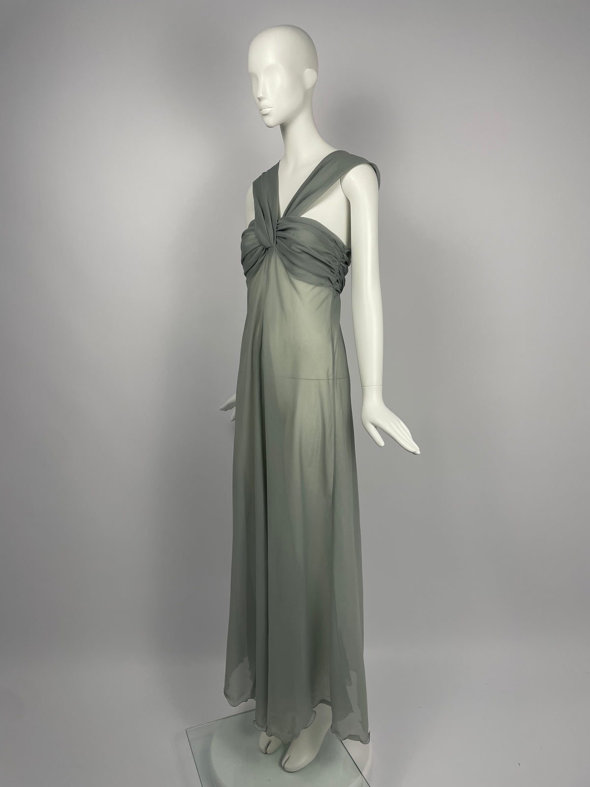 Dior 1980's gathered maxi dress
