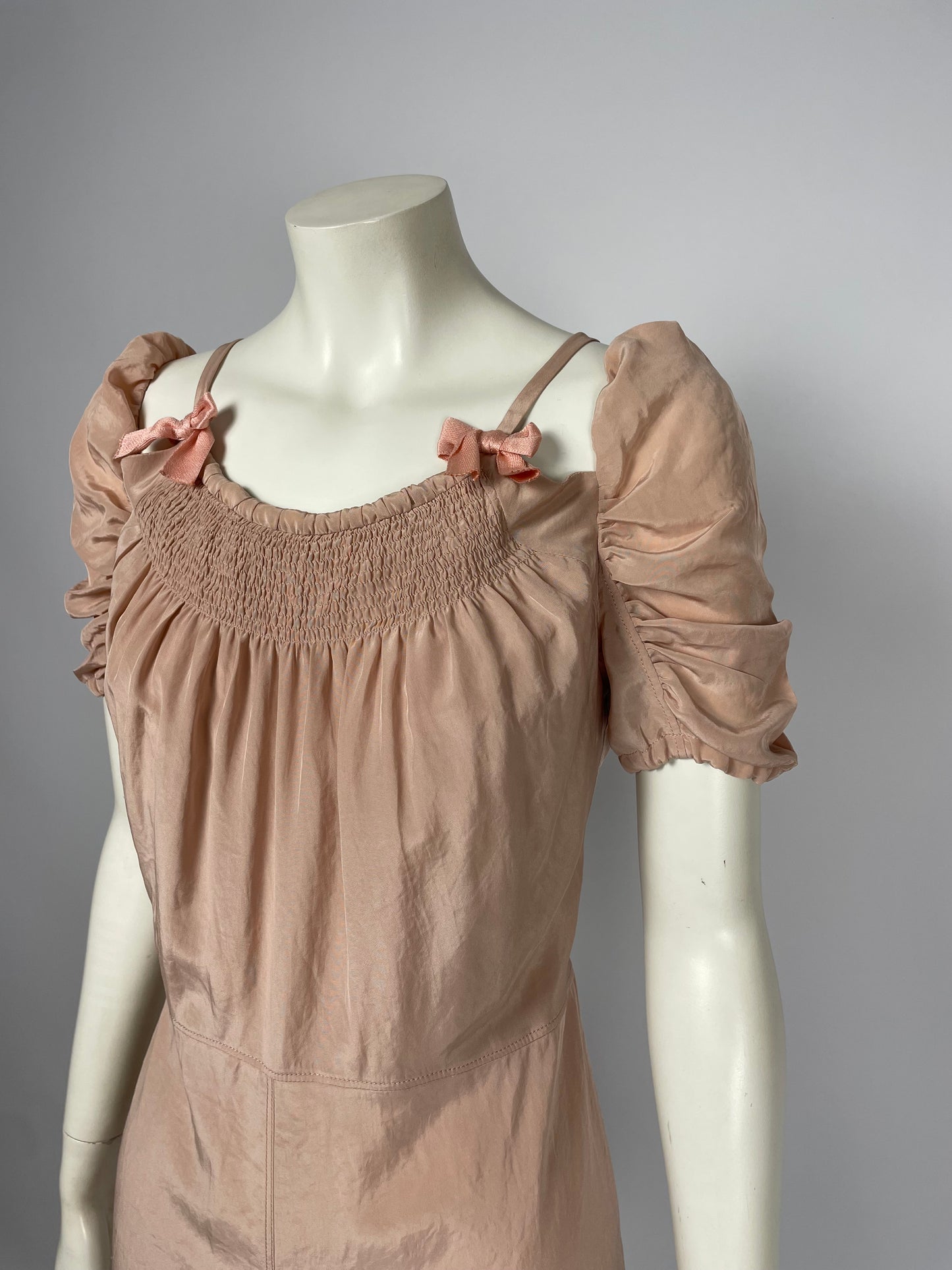 Prada 2007 Gathered ruffle dress.